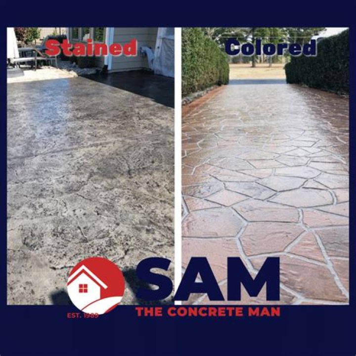 Can colored concrete be stained