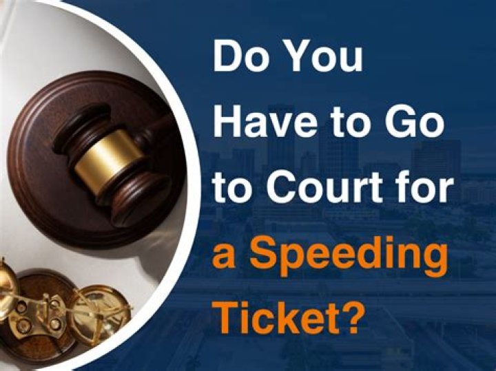 Do you have to appear in court for a speeding ticket in Georgia