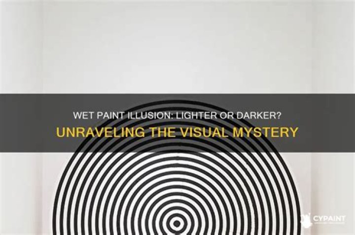 Does wet paint look lighter