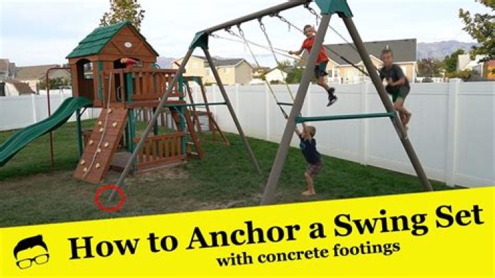 How do you anchor down a playset