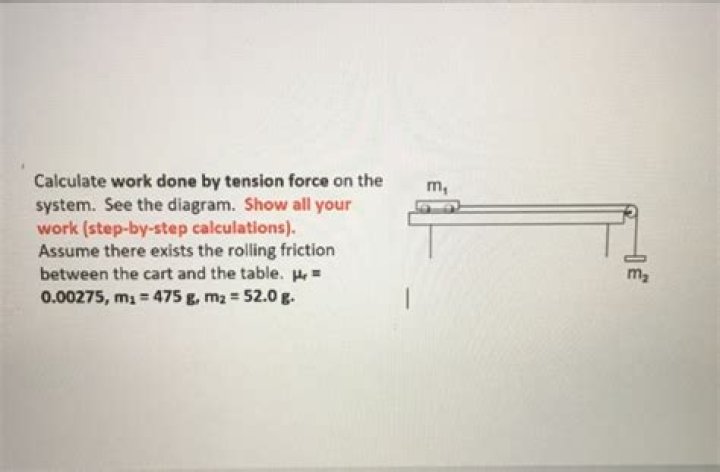How do you calculate work done by tension