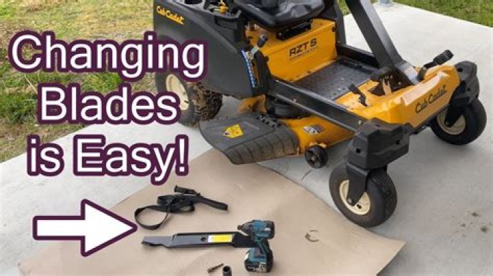 How do you change the blades on a Cub Cadet riding lawn mower