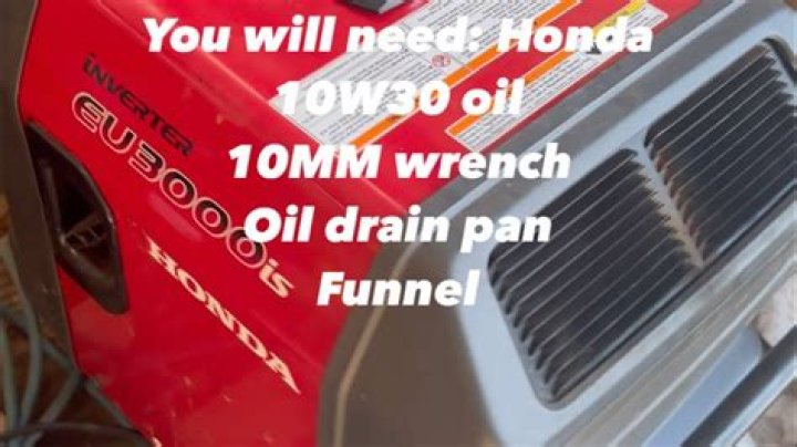 How do you change the oil in a Honda 3000 generator