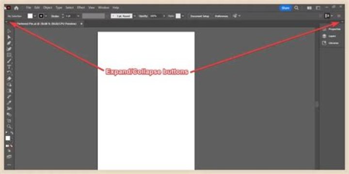 How do you collapse a panel in Illustrator