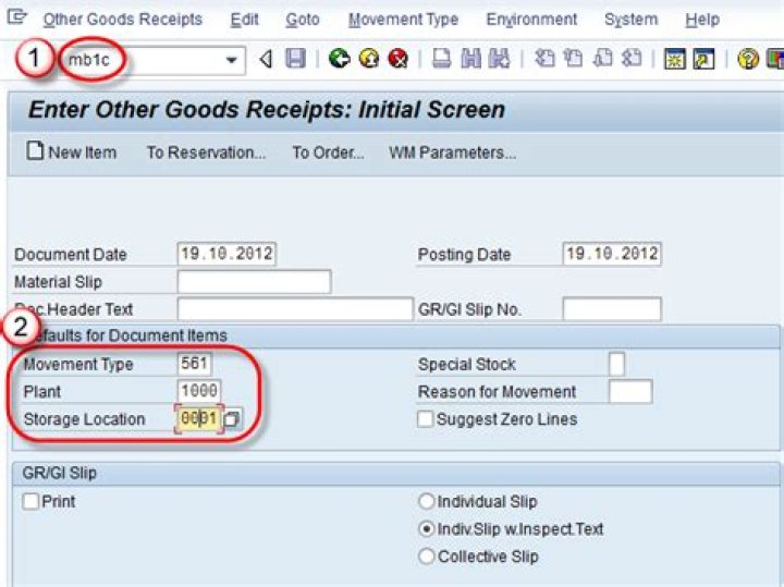 How do you create a material stock in SAP