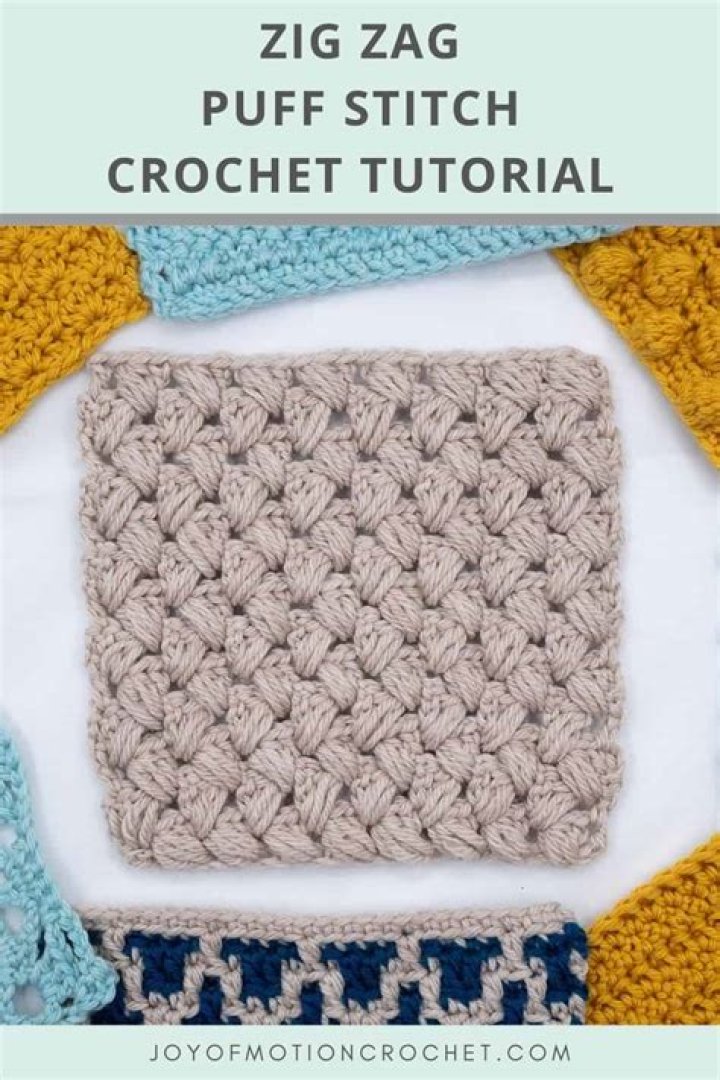How do you crochet a zig zag puff stitch