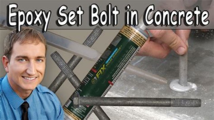 How do you Epoxy a bolt into concrete