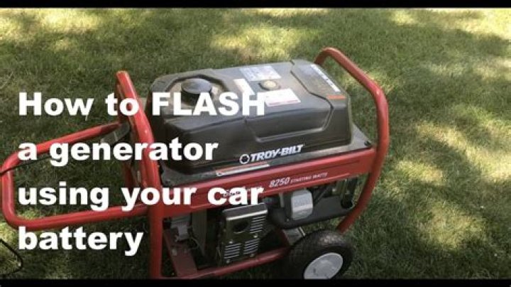 How do you flash a generator with a battery