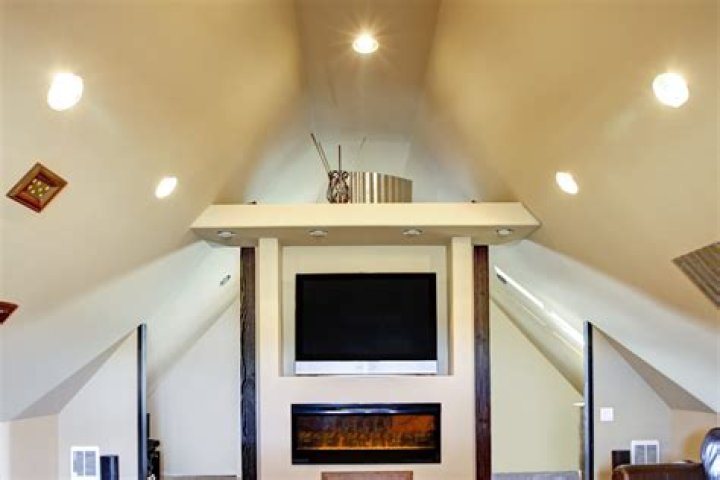 How do you hang pictures on a sloped ceiling
