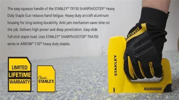 How do you load a Stanley Sharpshooter staple gun tr100
