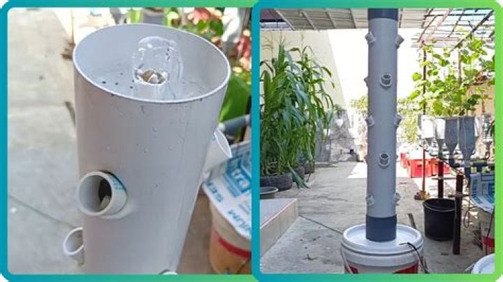 How do you make a vertical planter tower out of PVC pipe