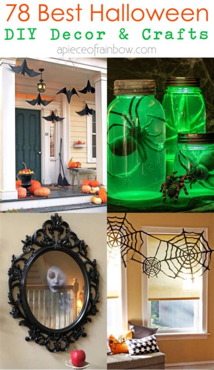 How do you make cheap Halloween decorations