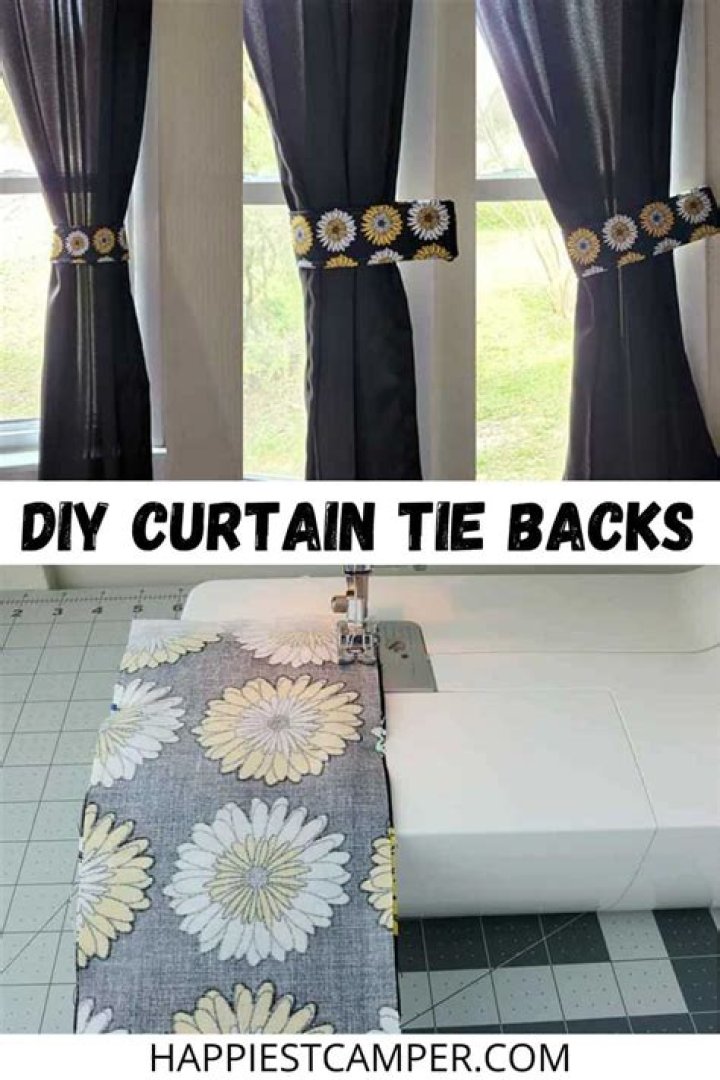How do you make curtain cord tie backs