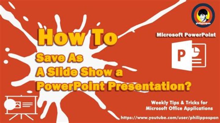 How do you save a PowerPoint presentation