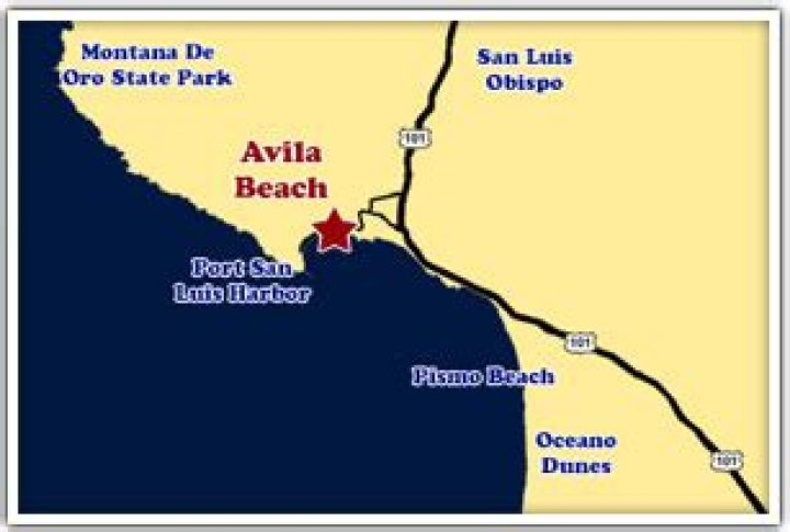 How far is Avila Beach from San Luis Obispo