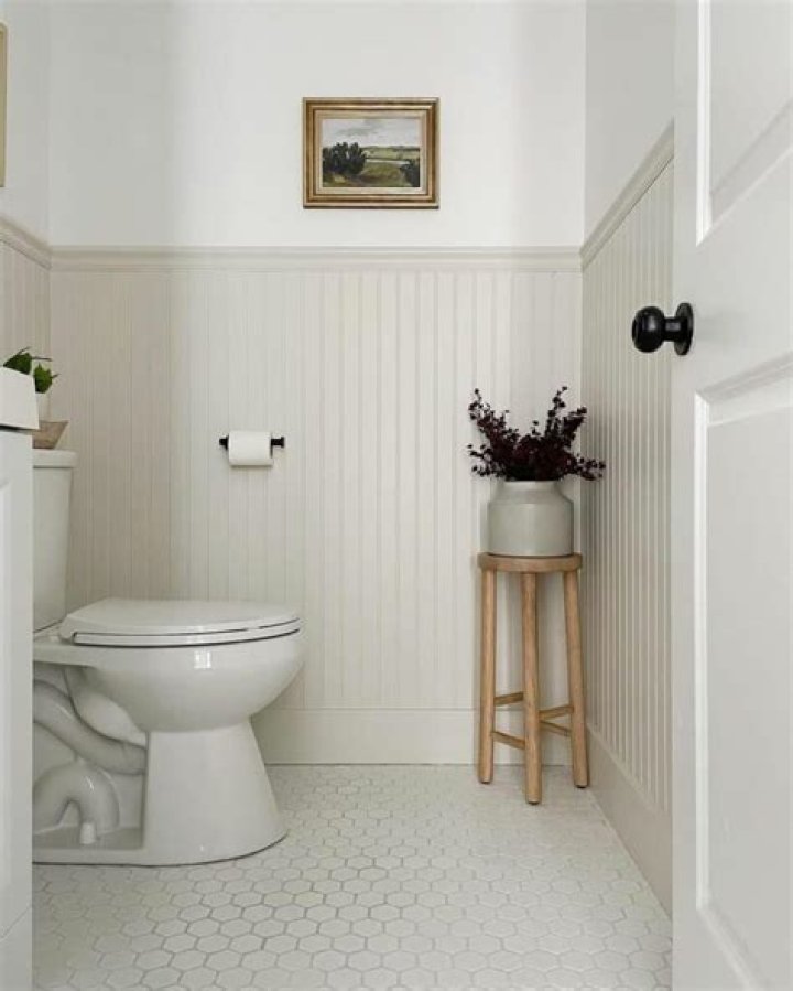 How high should a beadboard be in a bathroom