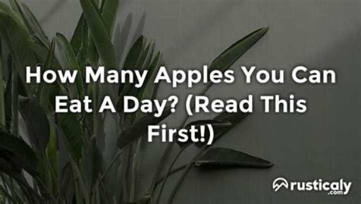 How many apples Is it safe to eat a day