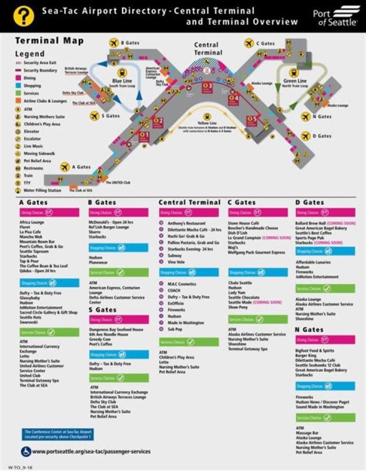 How many gates does Seatac airport have