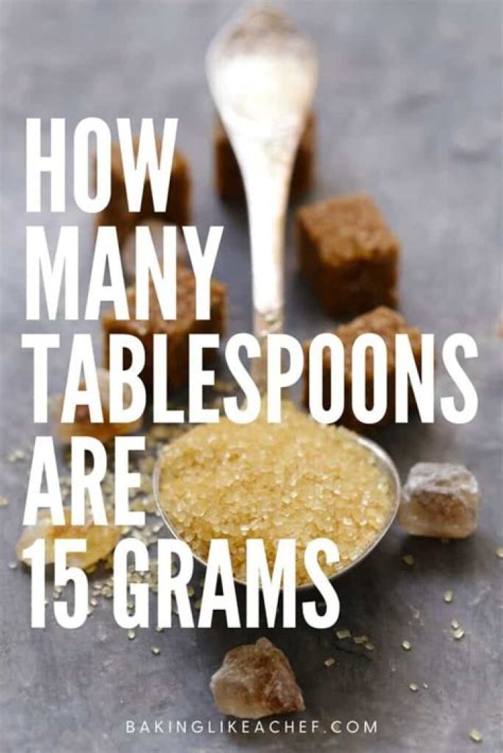 How many tablespoons is 15 grams of sugar