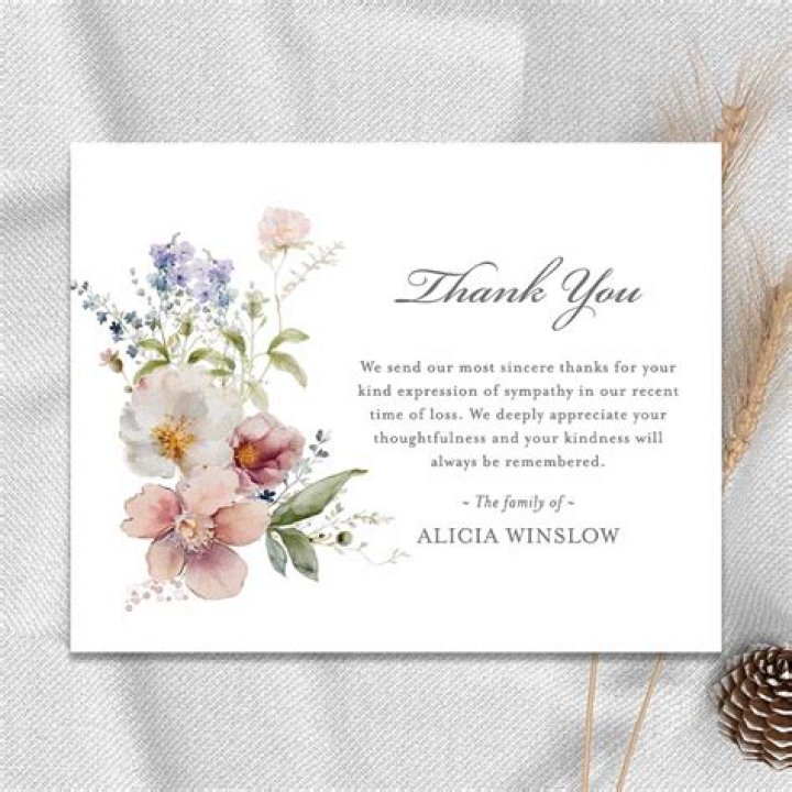 Is it customary to send thank you notes after a funeral