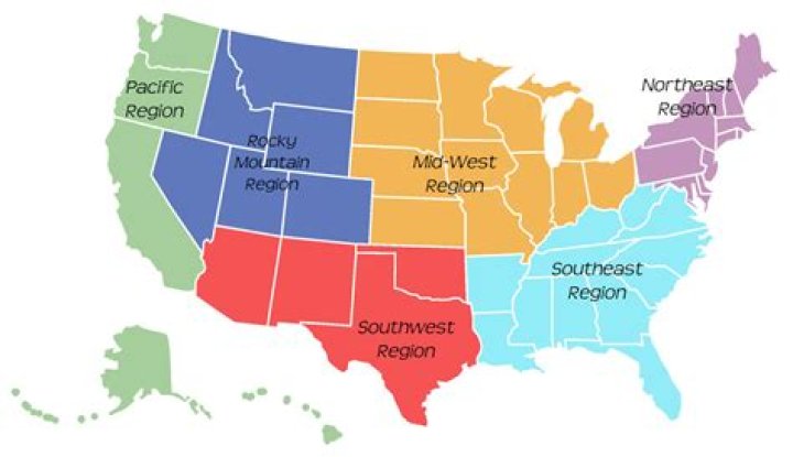 What are the 10 regions of the United States