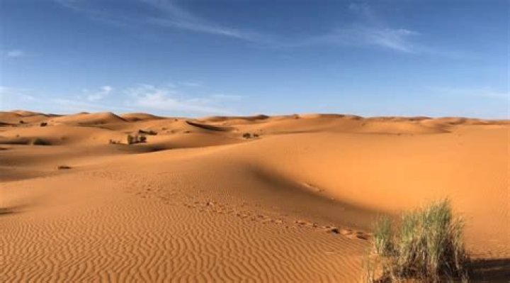 What are the major land features of the desert