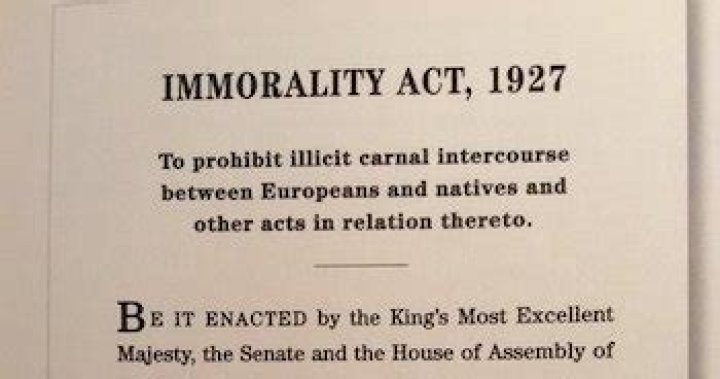 What did the Immorality Act 1927 make illegal