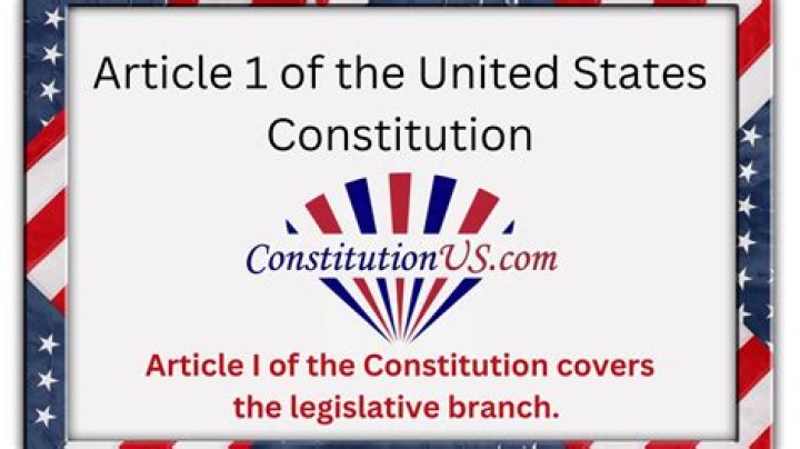 What does Article 1 of the Constitution say