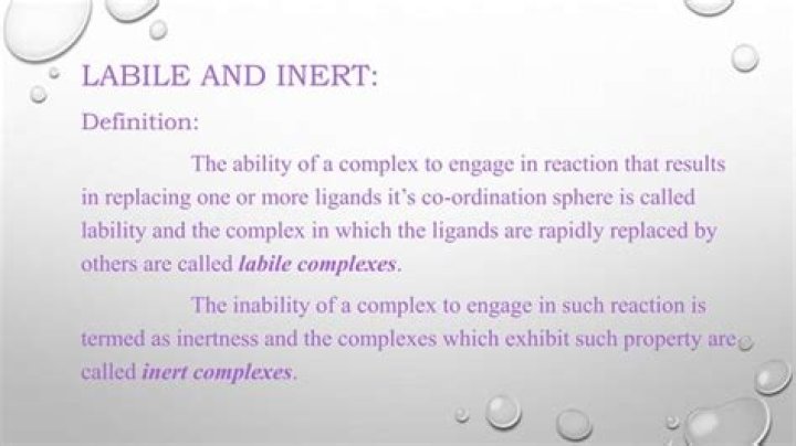 What does labile mean in chemistry