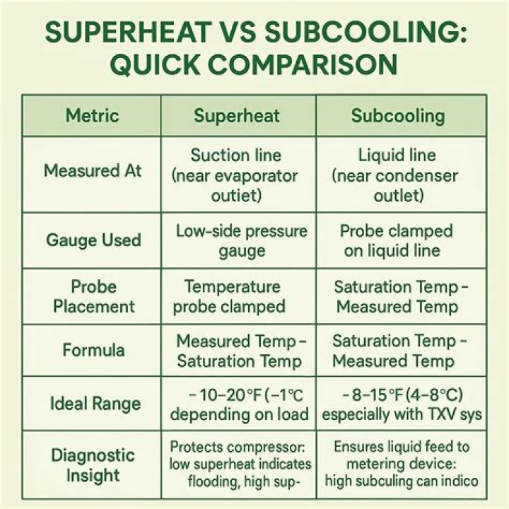 What does superheat and subcooling mean
