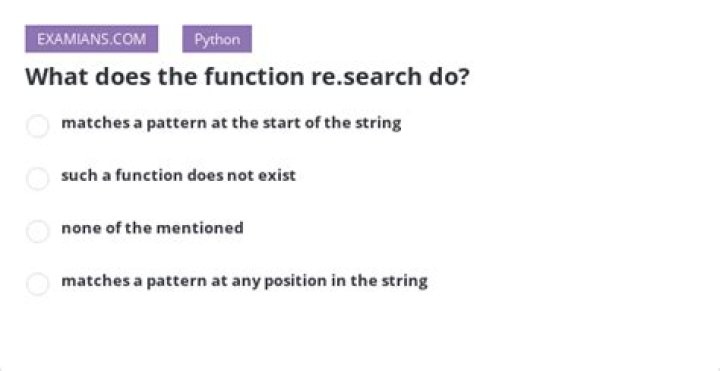 What does the function re search do