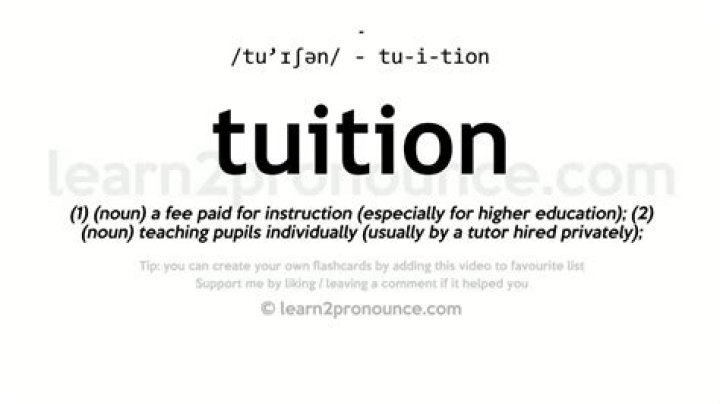 What does tuition mean
