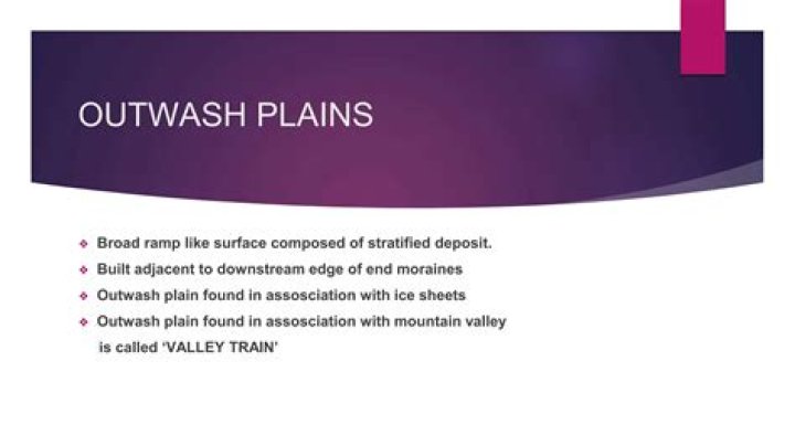 What is an outwash plain made of
