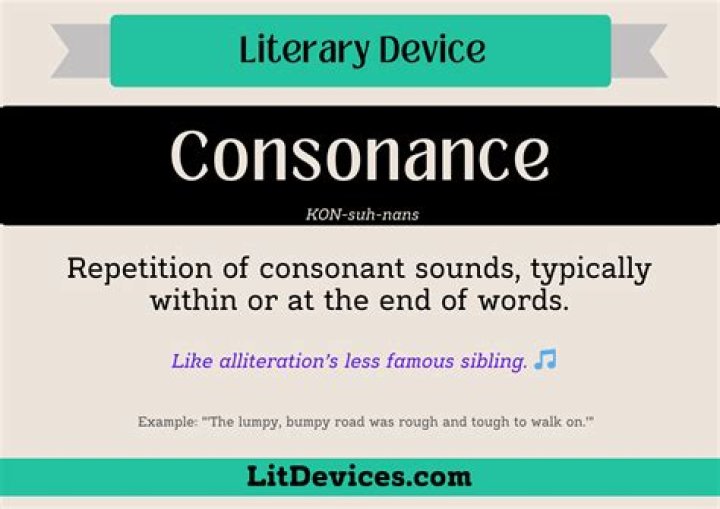 What is consonance in literature