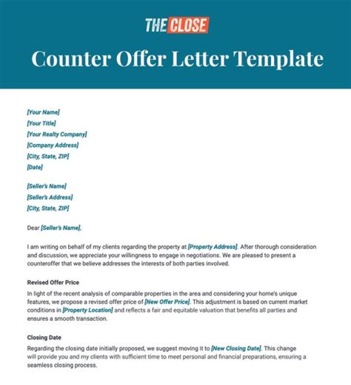 What is counter offer example