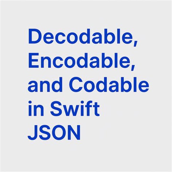 What is encodable and decodable in Swift