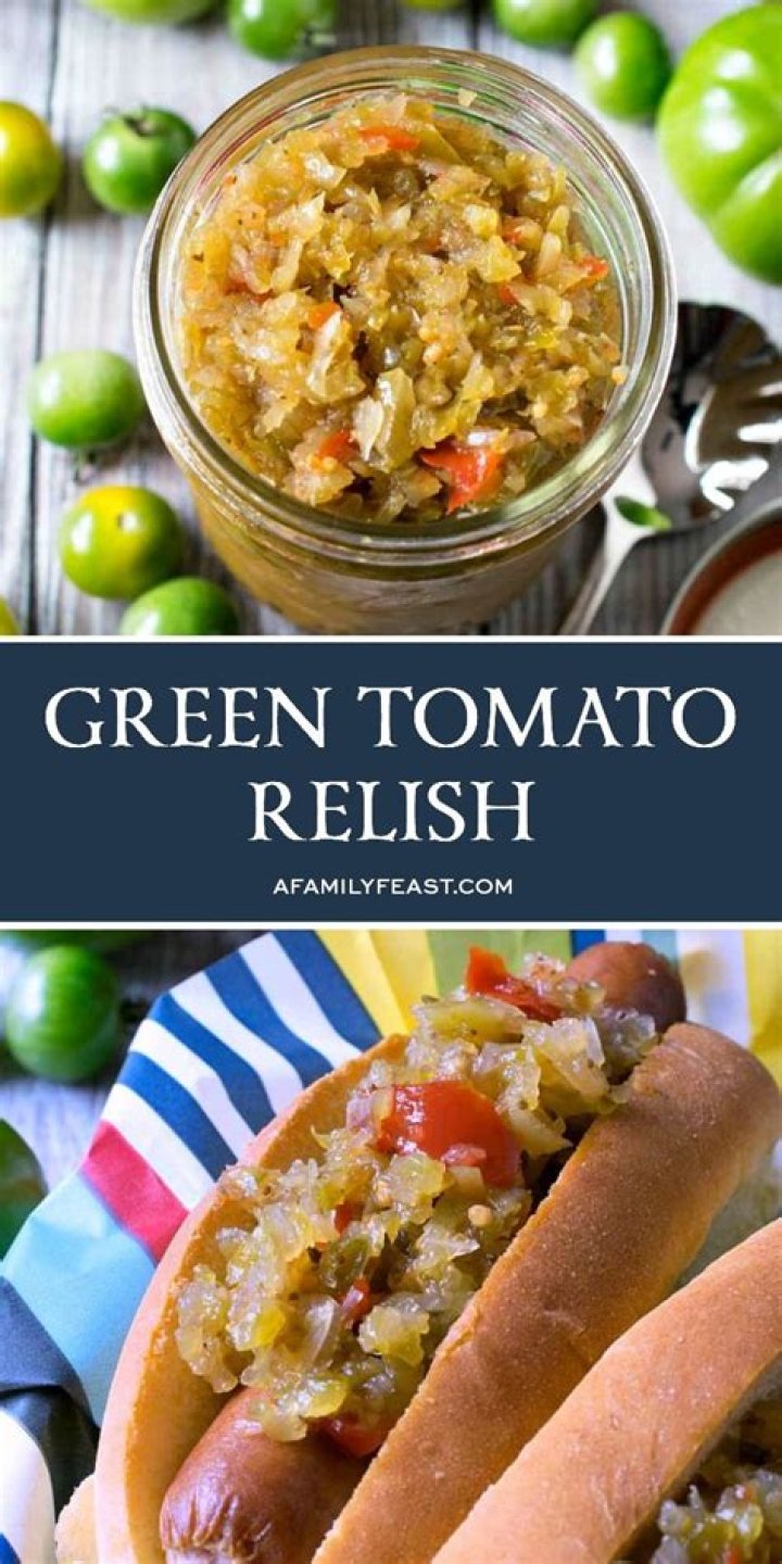 What is green relish made of