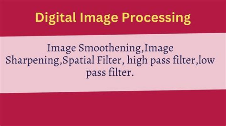 What is high pass filtering in image processing