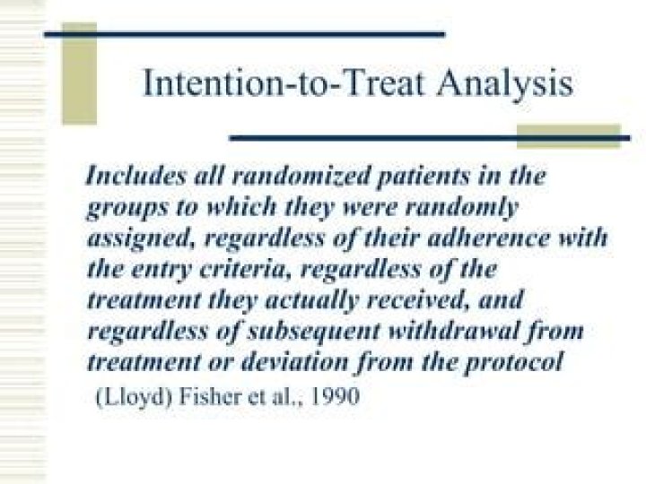 What is intention to treat analysis example