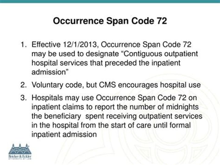 What is occurrence span code 74