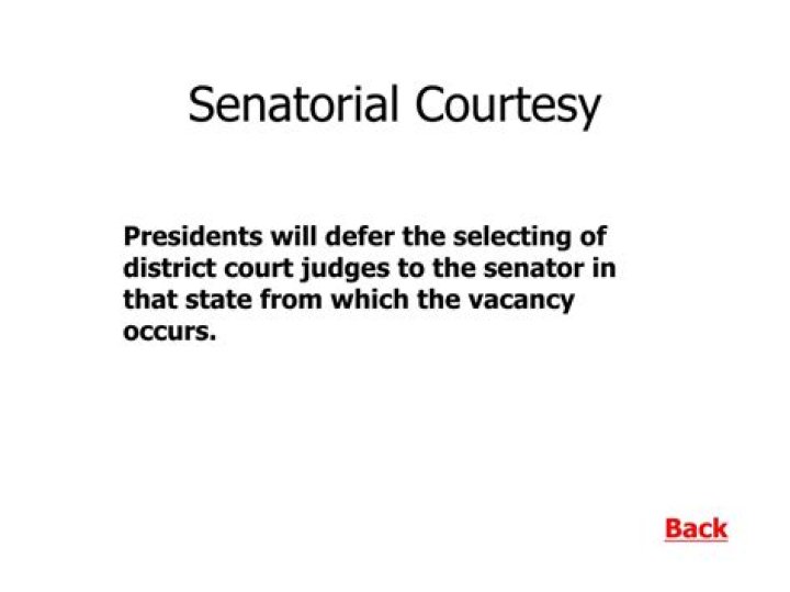 What is senatorial courtesy AP Gov