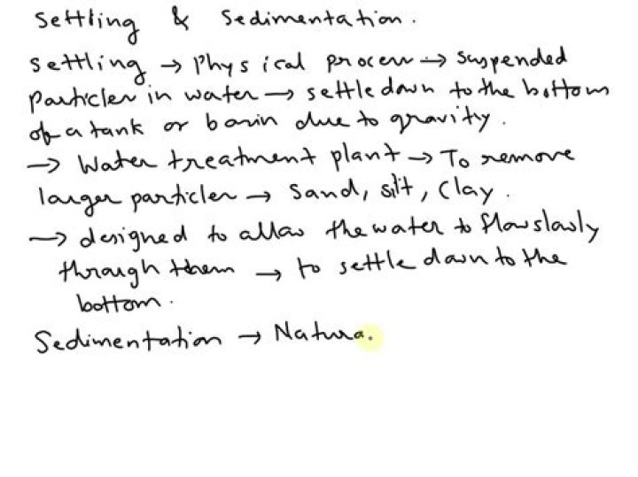 What is the difference between settling and sedimentation