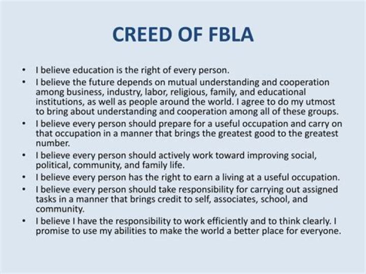 What is the FBLA creed