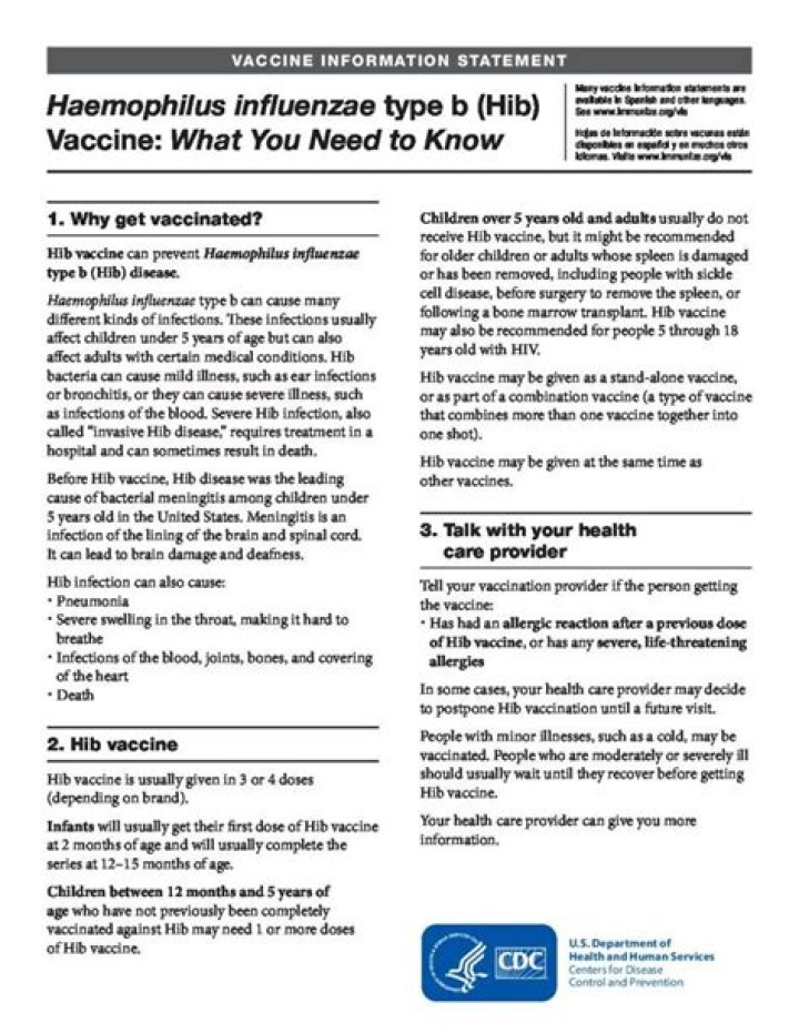 What is the Hib vaccine used for