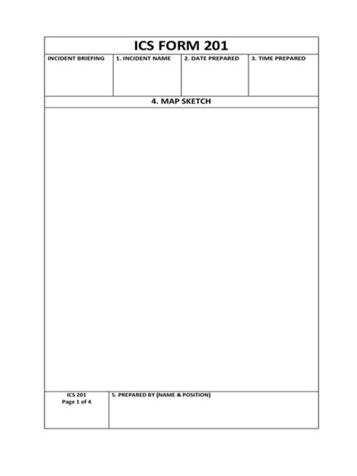 What is the ICS 201 form used for