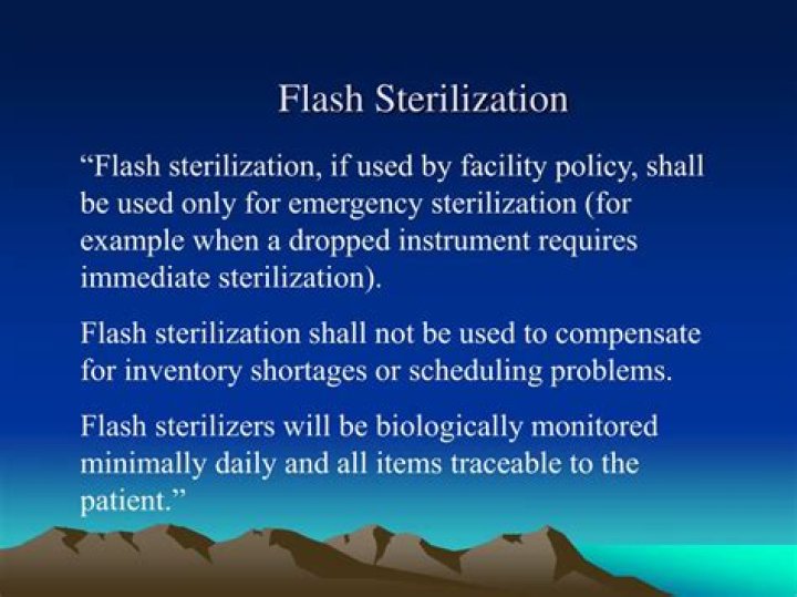 What is the minimum temperature for flash sterilization