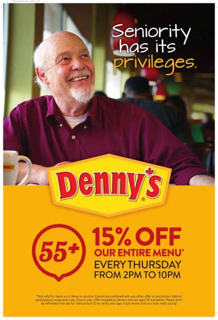 What is the senior discount at Dennys