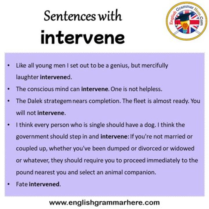 What is the synonym of intervene