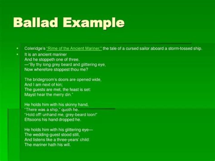 What makes a poem a ballad