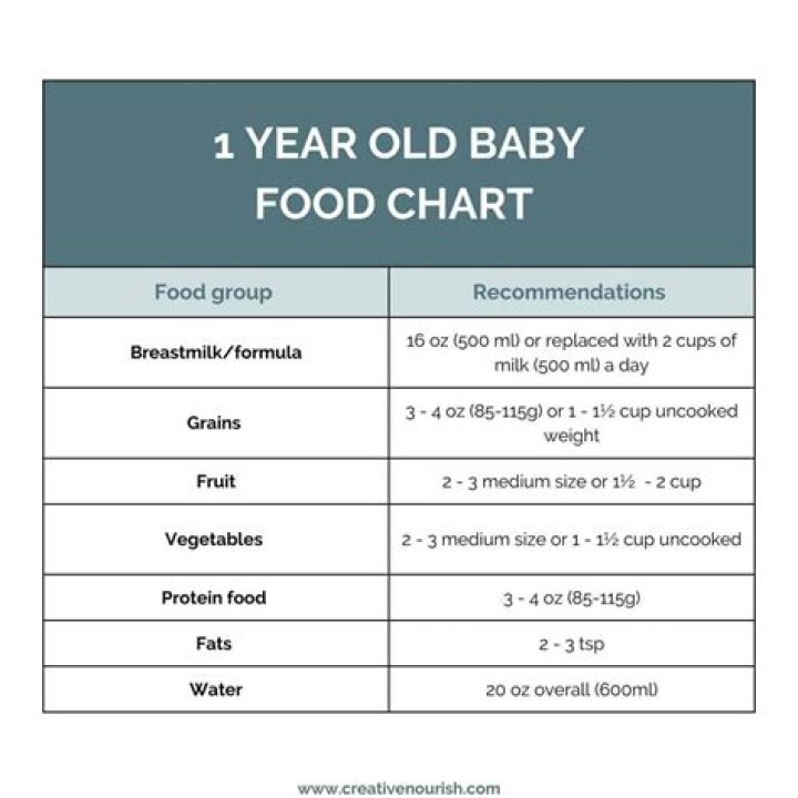 What should one year olds eat
